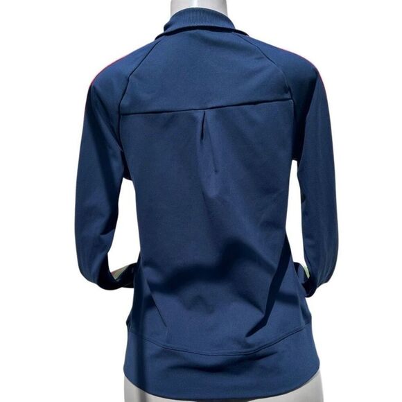 Athletic Works Bright Side Stripe Athletic Jacket Women's Medium Navy Full Zip - Picture 8 of 16
